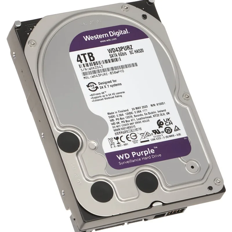 HDD WD Purple 4 TB para Segurança / Vigilância / DVR - WD43PURZ